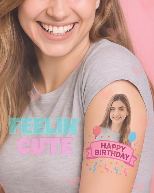 Custom Birthday Tattoo Sticker